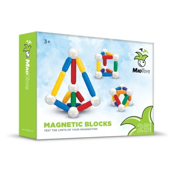 Mad Toys Magnetic Blocks 25 Pieces - 967966-T